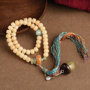 男女款黄金菩提根7*9mm手串手链佛珠念珠手持搭配和田玉配件复古