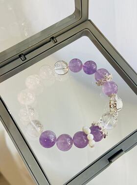 【紫色风铃】天然紫水晶手串女冰