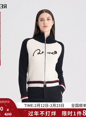 RARE威雅女装  秋冬新款钉珠工艺羊毛混纺女士毛开衫RR2246250377