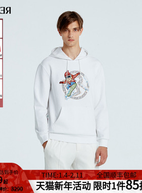 【情侣款】RARE威雅男装滑雪Leo卫衣 秋冬新款男士白色上衣