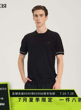 RARE威雅男装圆领刺绣工艺T恤