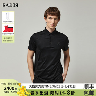 夏季 Polo衫 新款 黑色T恤翻领商务短袖 舒适版 RARE威雅男装