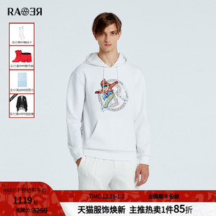 情侣款 男士 RARE威雅男装 秋冬新款 白色上衣 滑雪Leo卫衣