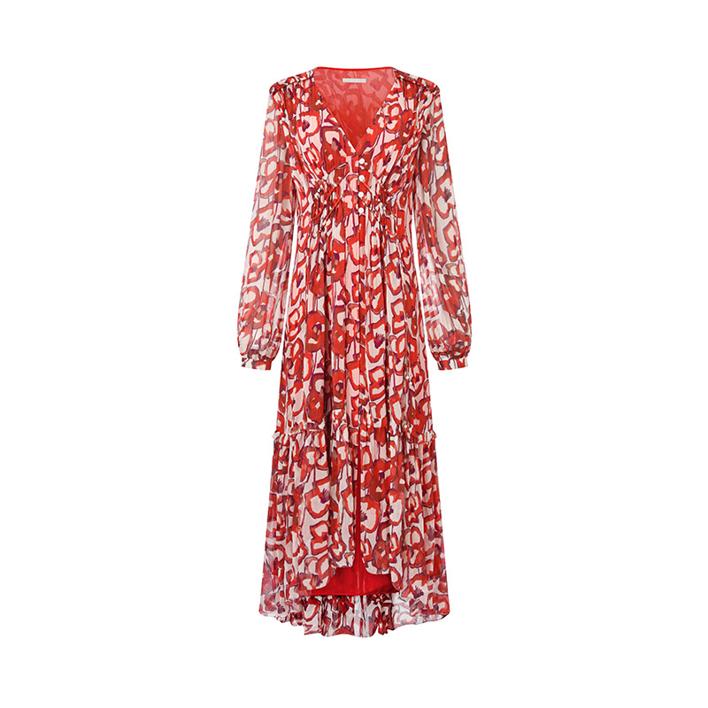 【步步生花 虞美人系列】RARE威雅女装2026春夏新款纱纺连衣裙女