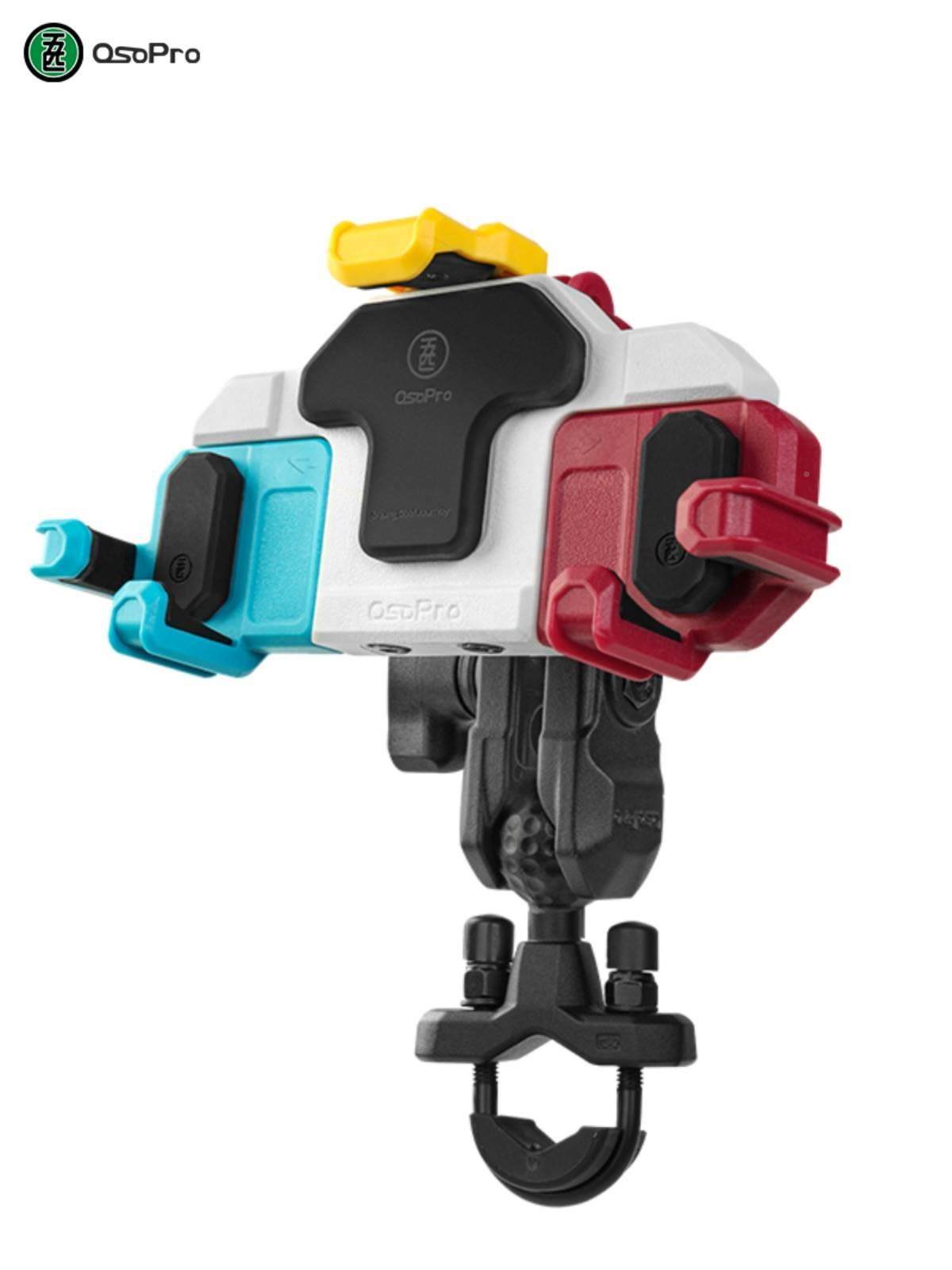 摩托车手机支架螃蟹无线充电拓展减震导航支架手把后视镜安装