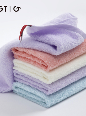 日本GGT纯棉4条装全棉花糖纯棉吸水柔软男女婴儿童毛巾洗脸巾方巾