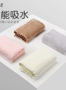 日本GGT儿童擦手巾家用吸水幼儿园毛巾新生幼儿宝宝口水方巾纯色