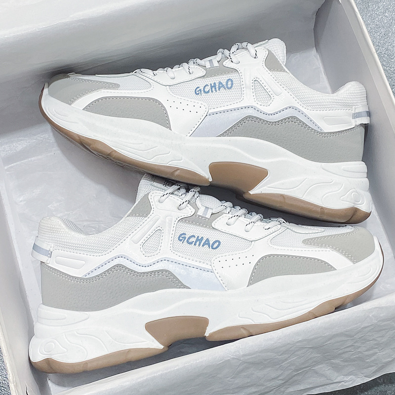 透气运动休闲板鞋百搭增高小白老爹潮鞋