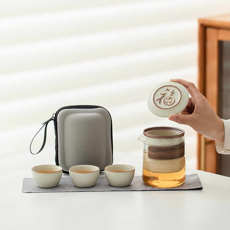陶瓷收纳包旅行茶具小套装