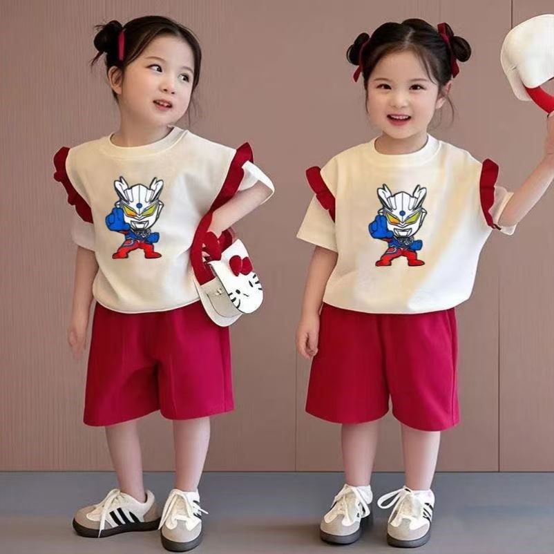 夏季女童赛罗迪迦奥特曼衣服