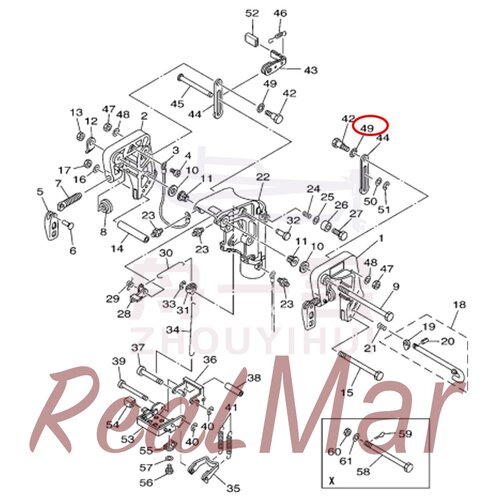 波形垫圈 舷外机雅马哈百胜海的航凯翟墨 15马力 90206-10M24