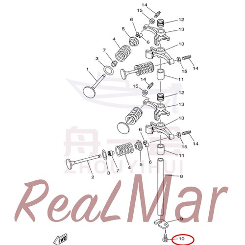 六角头螺栓 舷外机雅马哈百胜海的航凯翟墨 20马力 97013-06012