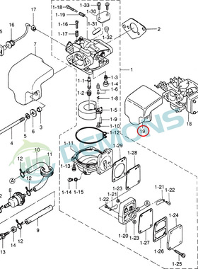 4–19)翟墨雅马哈舷外机船外机橡皮艇进气消音器组件3B2-02412-0