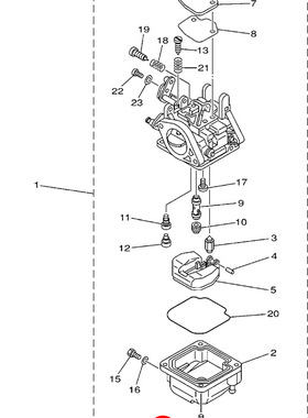 14)翟墨雅马哈舷外机船外挂机橡皮艇冲锋舟97980-04112