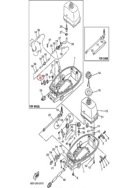 30)翟墨雅马哈舷外机船外挂机橡皮艇冲锋舟90159-04M24