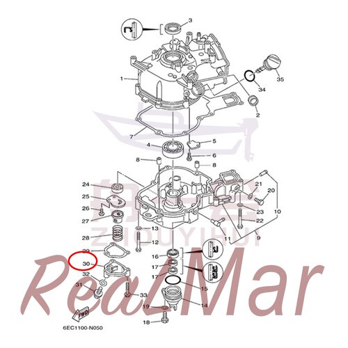 机油泵盖 舷外机雅马哈百胜的航凯翟墨 6/8马力 6BX-E3475-00-1S