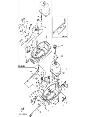 6)翟墨雅马哈舷外机船外橡皮艇冲锋舟十字槽盘头螺钉 97885-06030