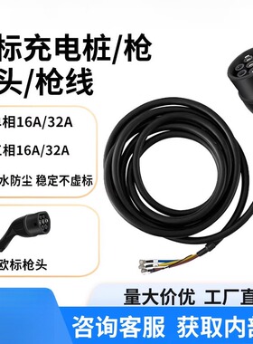 直销欧ype2标充电枪头新能源汽车充电桩枪16A32A线缆电子