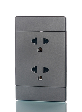 南美新款美标插座118V 16A 250V PC大板超薄面板泰式 圆6孔插座