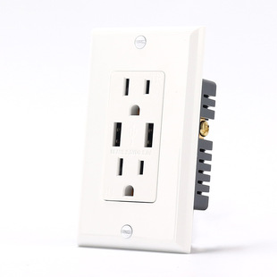 a美规插座Type Type 20A美规usb插座带保护门5.0A 北美认证15A