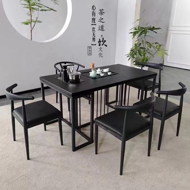 火烧石茶桌椅组合茶具套