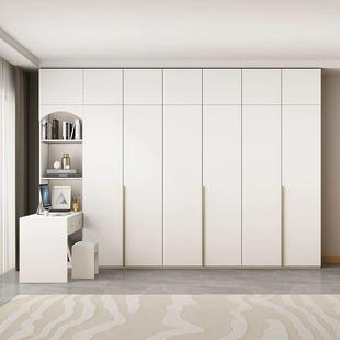 奶油风衣柜现代简约卧室家用柜子组合六门柜子成品板式 法式 大衣橱