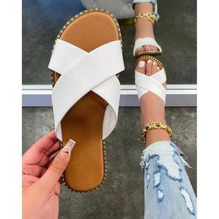 Woman Sandals Ladies Flat Shoes Denim Fashion Open Toe