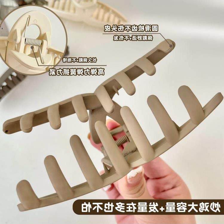 发夹Hot Sale Solid Color Claw Clip Large Barrette Crab Hair0