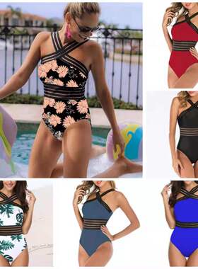 One Piece Swimsuit Women Bikini Set Black Swimwear Monokini
