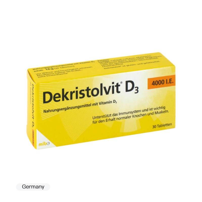 Dekristolvit 维生素D3 4000 IE/IU 片剂 30粒
