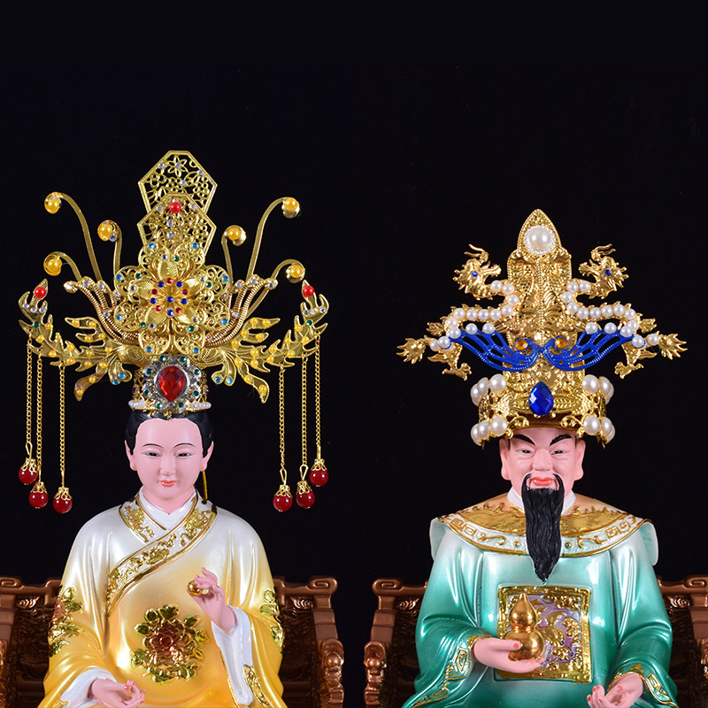 胡家太爷太奶凤冠霞帔泰山奶奶黑老太帽子头冠佛像帽三凤帽冠头饰