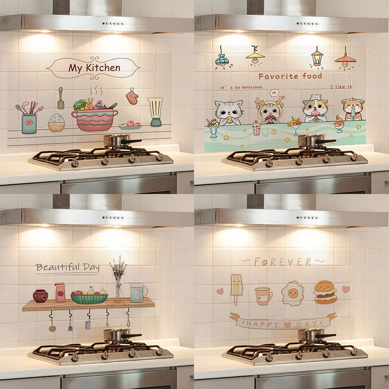 厨房防油贴纸透明加厚防潮防水防火耐高温自粘墙纸台面装饰墙贴画,家居饰品,软装墙贴,淘宝优惠券,粉丝福利购,淘宝优惠卷