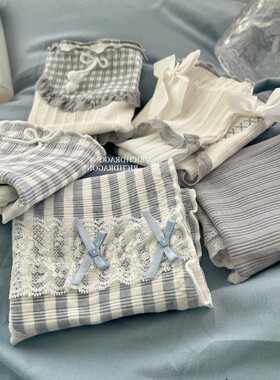 蓝色洛丽塔纯欲系纯棉内裤可爱舒适透气甜美少女纯棉裆女生三角裤