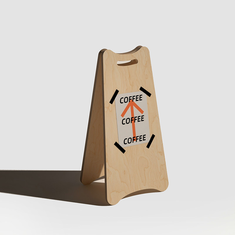 门口落地招牌 咖啡厅广告牌指示牌 网红海洋板a字立牌