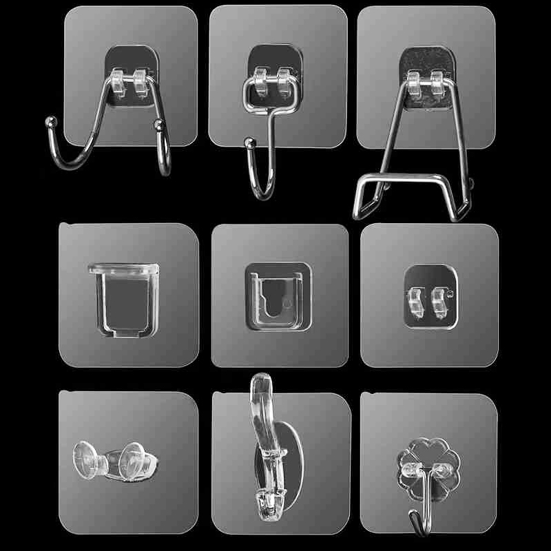 不锈钢挂钩免打孔卡扣子母