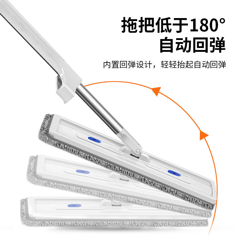 雪尼尔平板拖把可加液清洁家用可旋转懒人拖把干湿两用免手洗拖把
