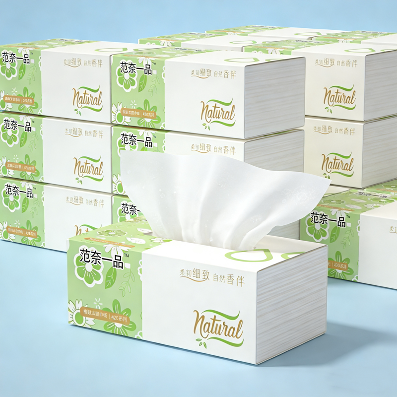 范奈一品【180张6大包整箱】大尺寸抽纸家用加厚批发面巾纸餐巾纸