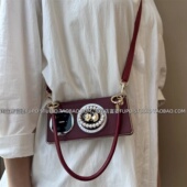 xfold3Pro手机壳折叠屏华为Mate X6保护套新款 OPPO 适用vivo find N5高级感酒红中轴女王磁吸支架斜挎手提女