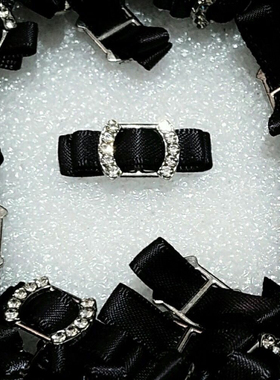 10个价宽3厘米黑色吊坠小蝴蝶结配件手工DIY材料高颜值服装辅料