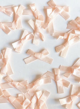 30个价宽3厘米浅橙色小蝴蝶结配件可爱手工DIY材料高颜值服装辅料