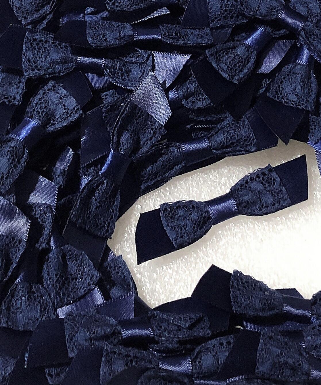 10个价宽6厘米深蓝色蕾丝蝴蝶结配件可爱手工DIY装饰材料服装辅料