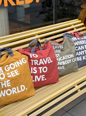 property of10周年蜡染帆布手提袋百搭大容量帆布袋单肩斜挎包