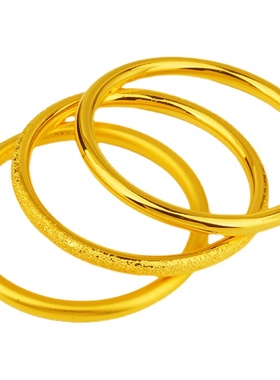 古法传承手镯沙金手环实心真饰品新娘镯子镀金首饰品时尚