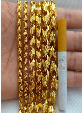 正宗越南沙金不掉色仿金假黄金链子镀金项链男空心瓜子链女款饰品