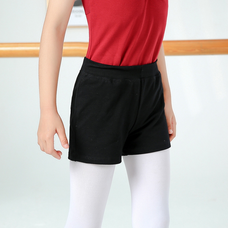 幼儿舞蹈练功裤三分芭蕾舞四角黑色安全短裤民族打底平角女童短裤