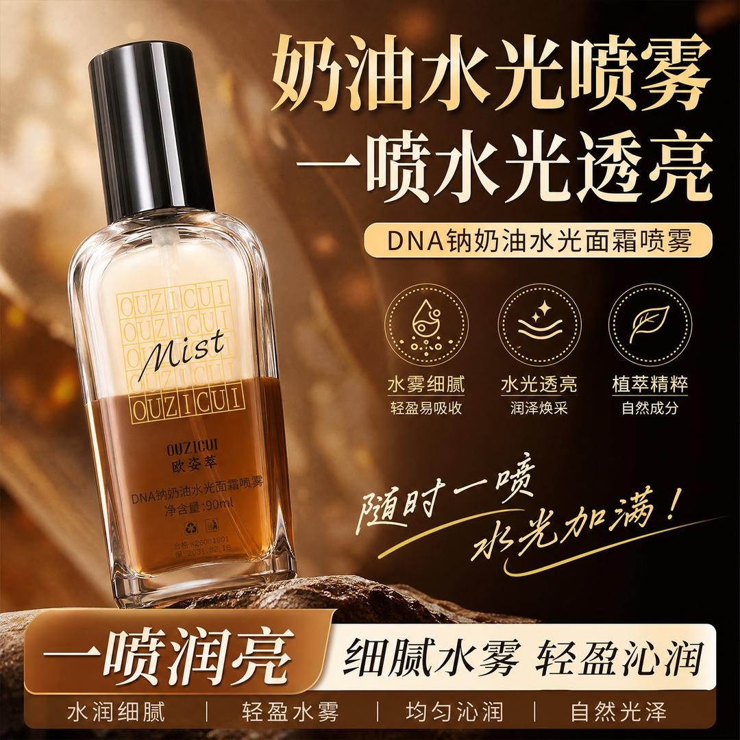 欧姿萃冰咖啡水光面霜喷