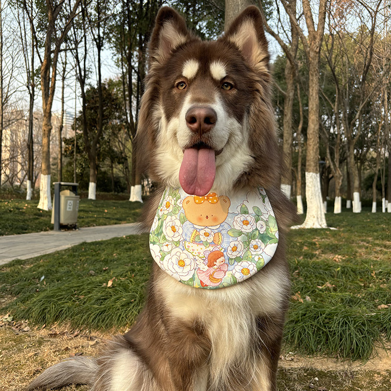狗狗口水巾围兜夏季吸水可爱阿拉