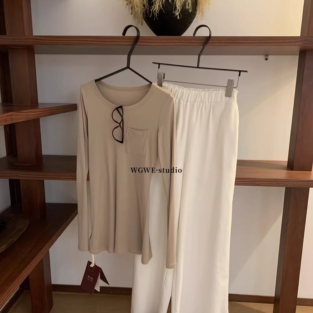 绝美巨好看的打底衫早秋chic上衣