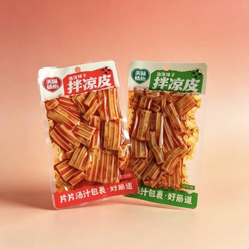 美味情怡凉皮拌凉皮香辣辣味烧烤休闲零食小吃独立包装开袋即食