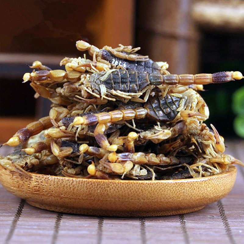 全蝎干中药材全虫100g包邮清水蝎子全干货无盐可磨粉另有水蛭蜈蚣